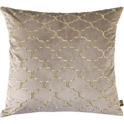 PTMD Lizze Sierkussen - 60x3x60 cm - Fluweel - Beige