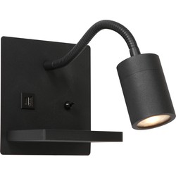 Mexlite wandlamp Upround - zwart -  - 3654ZW