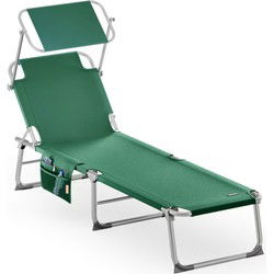 Ligbed Ibiza Groen 190x59x29cm Alu Zonnescherm