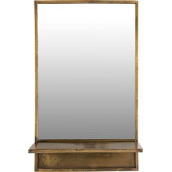 Housecraft Living Feyza Spiegel Wandplank/ Wandspiegel Rechthoekig Goud