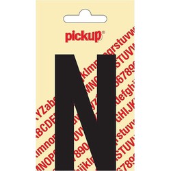 Plakletter Nobel Sticker zwarte letter N