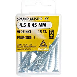 Spaanpl.schr. 4.5x45mm 15st