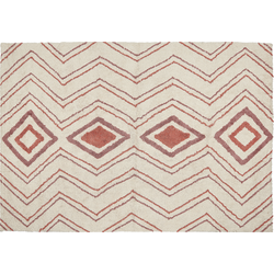 KASTAMONU - Laagpolig vloerkleed - Beige - 160 x 230 cm - Katoen