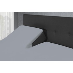 Nightsrest VP Dubbel Jersey Split Topper Hoeslaken - Grijs Maat: 140x200/220 + 12cm