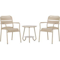 Caro aluminium tuin bistroset beige