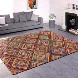 Laagpolig Boho Vloerkleed Pasaria - Multi - 80x150 cm