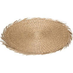 Secret de Gourmet Placemat - raffia naturel - rond - 38 cm - Placemats