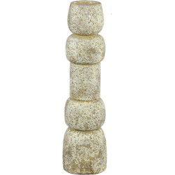 PTMD Kandelaar Terrina - 14x14x50 cm - Cement - Creme