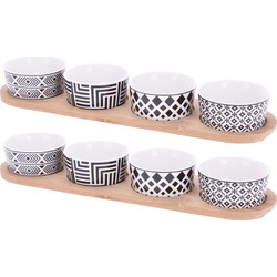 Excellent Houseware set 2x stuks luxe hapjes/sausjes/tapas schaaltjes - Snack en tapasschalen