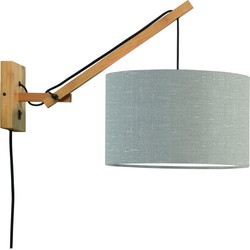 Wandlamp Andes - Bamboe/Lichtgrijs - 50x32x45cm