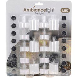 Theelichten met led - 16x stuks - LED kaars - Waxine lichten - LED kaarsen