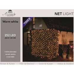 Netverlichting 256l/ 200x140cm led warm wit