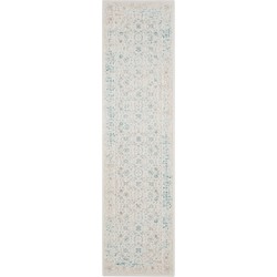 Safavieh Glam Indoor Geweven Vloerkleed, Passion Collectie, PAS405, in Turquoise & Ivoor, 66 X 244 cm