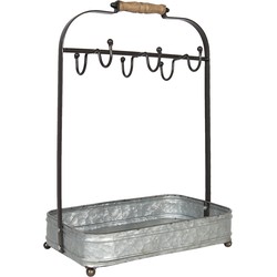 Clayre & Eef Mokkenrek  32x20x44 cm Grijs Ijzer Mokkenboom