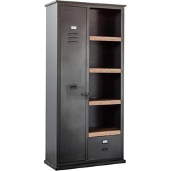 Lockerkast Zwart Metaal - 95x42x200cm - Wandkast Lifestyle
