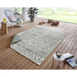 Binnen & Buitenkleed Omkeerbaar - Biri Groen/Crème - 80 X 150 CM