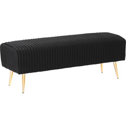 Beliani PATERSON - Bedbank-Zwart-Fluweel