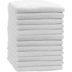 Eleganzzz Handdoek 100% Katoen 50x100cm - white - Set van 12