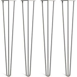 The Hairpin Leg Co. - Klassieke Hairpin Poten - Bureau - Eettafel - 10mm - 3x71cm Staven - Transparante Lak