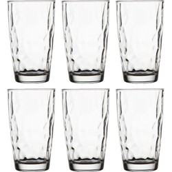 Bormioli Rocco Drinkglazen Diamond - 12x stuks - glas - 470 ml - Drinkglazen