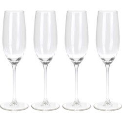 Champagneglazen - 4x - transparant - glas - 210 ml - proseccoglazen - Champagneglazen