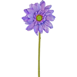 Greenmoods Kunstbloem Mini Gerbera - Gerbera jamesonii - Nep plant - 1 Stuk - 47cm - Lila -