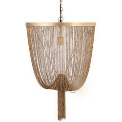 PTMD Hanglamp Solan - 50x50x70 cm - Ijzer - Goud
