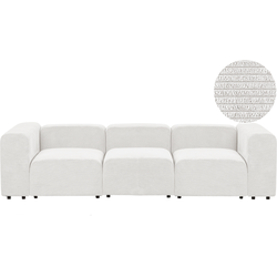 Beliani FALSTERBO - Modulaire Sofa-Wit-Corduroy