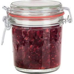 Weckpot/inmaakpot - glas - 400 ml - beugelsluiting - transparant - Weckpotten
