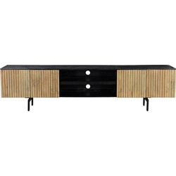 Tv meubel piano | naturel | mangohout | 240 x 40 x 60 (h) cm