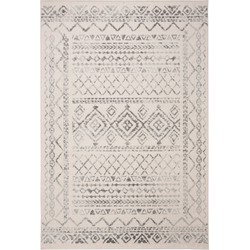 Safavieh Boho Chic Indoor Woven Area Rug, Tulum Collection, TUL268, in Ivory & Grey, 91 X 152 cm