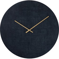 PTMD Emmett Black iron round clock square texture L