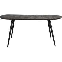 Eettafel Rechthoek 180cm - Donkerbruin Teakhout - 4-6 Personen