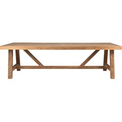 DTP Home Dining table Monastery rectangular,78x280x100 cm, 8 cm top with envelope, recycled teakwood