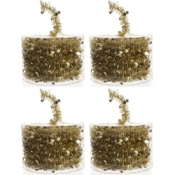 4x Gouden kerstboomslingers 700 cm - Kerstslingers