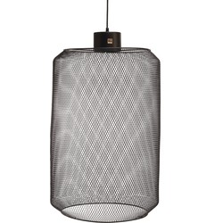 PTMD Mesh Black iron hanging lamp round L