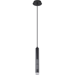 Industriële hanglamp Atri - L:12cm - LED - Metaal - Zwart