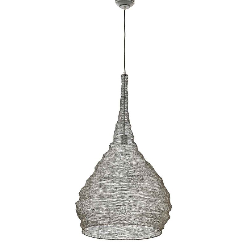 Mica Decorations lennart hanglamp lichtgrijs maat: 95 x 64cm - 