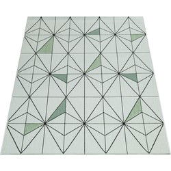 Binnen en Buitenkleed Ostivia - Modern Geo - Groen - 120x170 cm