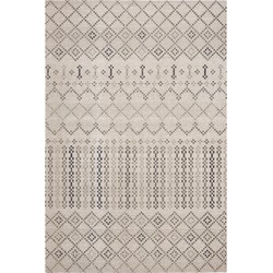 Safavieh Bright & Modern Indoor/Outdoor Woven Area Rug, Montage Collection, MTG366, in Grey & Charcoal, 155 X 229 cm