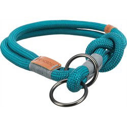 TRIXIE HALSBAND HOND BE NORDIC SLIP MET STOP PETROL / LICHTGRIJS 55X1,3 CM