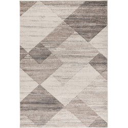 Trendy Home Abstract - Modern Vloerkleed - Laagpolig, Hoge dichtheid, Soft Touch - Zilver Creme- 120x170 CM