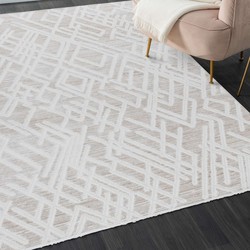 Harmonie vloerkleed - 3D Effect Modern - Crème / Beige - 160 X 230 CM