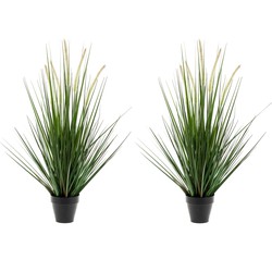 Set van 2x stuks kunstplanten groen gras sprieten 69 cm. - Kunstplanten