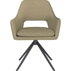 Housecraft Living Mos Eetkamerstoel Draaibaar Metaal Pistache groen
