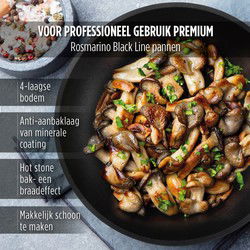 Rosmarino Black Line 8-delige Pannenset - Pannenset inductie