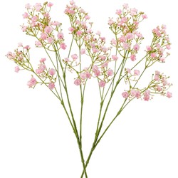 3x stuks kunstbloemen Gipskruid/Gypsophila takken lichtroze 68 cm - Kunstbloemen