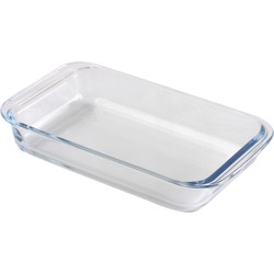 Chef Traiteur Ovenschaal van borosilicaat glas - rechthoek - 1 Liter - 26 x 15 x 5 cm - Ovenschalen