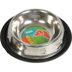 Pet Comport Honden voederbak of drinkbak - RVS - zilver - 250 ml - Dieren drinkbak