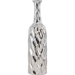 BASSANIA - Decoratieve vaas - Zilver - Keramiek